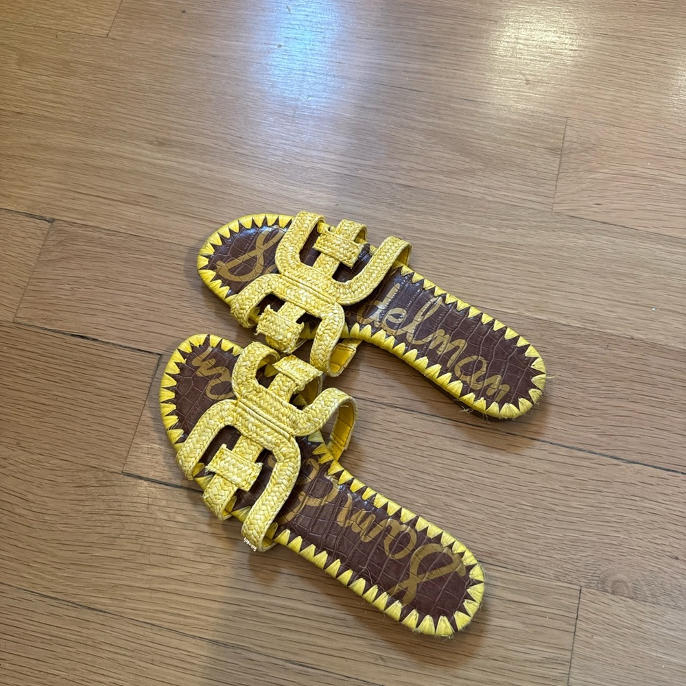 Sam Edelman Beckie 2 Yellow Slide Sandals
